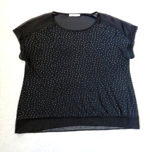 Ricki's black fancy blouse t-shirt size XL